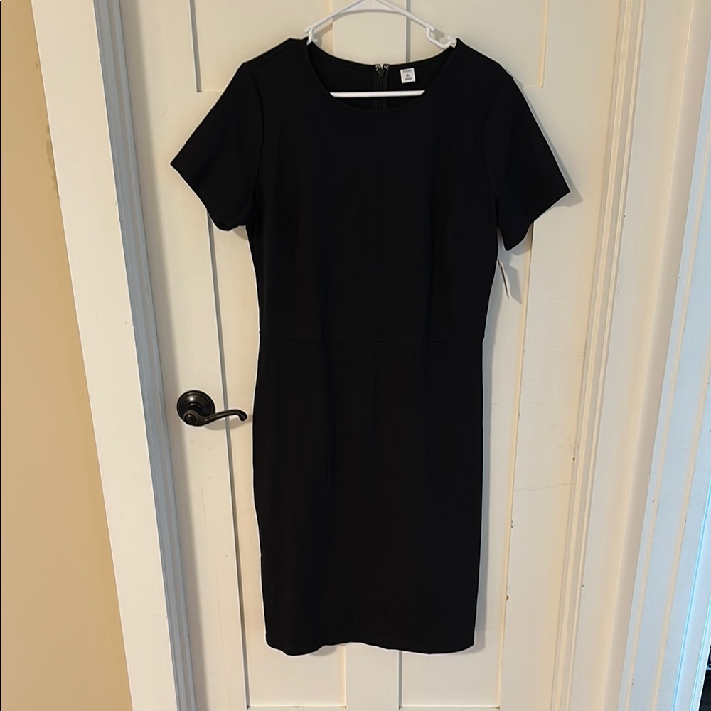Old Navy Black Sheath Mini Dress Short Raglan Sleeves